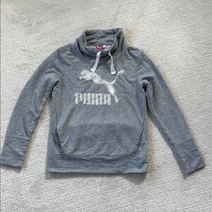 Puma Heather Gray Cowl Neck Sweatshirt